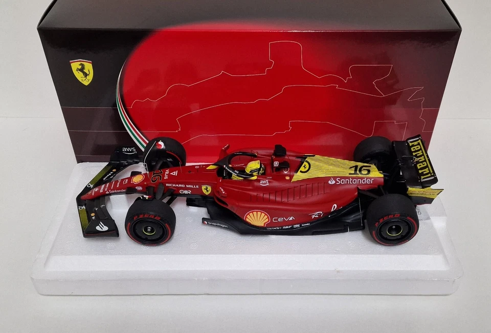 MODELLINO SCALA 1:18 AUTO F1 BBR FORMULA 1 FERRARI F1-75 LECLERC GP MONZA 2022 - Immagine 2 di 4