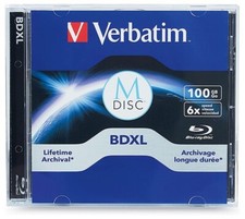 1-Piece Verbatim M-DISC 100GB 1000-Year Archival TRIPLE LAYER 6X Blu-ray BD-R XL
