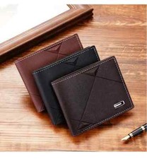 Men Short Bifold Faux Leather Masculina Billetera Credit ID Card Holder Wallet B