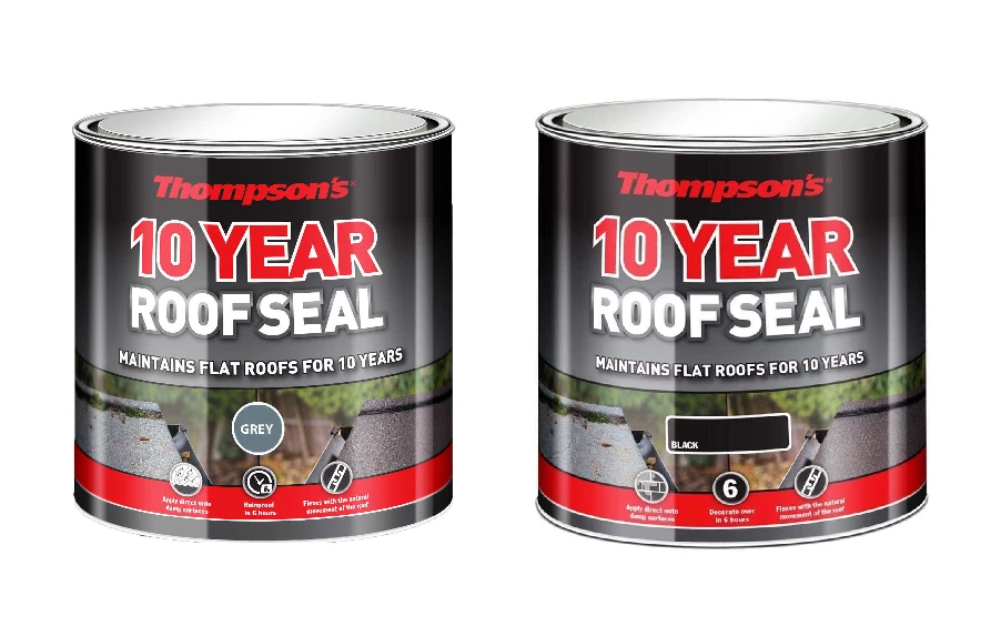 Thompsons 10 Year Roof Seal Black GreyWeatherproof Roof Repair 1L 2.5L
