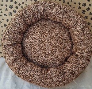 leopard dog bed