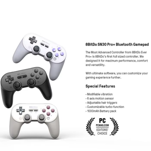 8Bitdo Pro 2 SN30 Pro+ Bluetooth Wireless Gamepad for Switch, Windows, Android - Picture 5 of 13