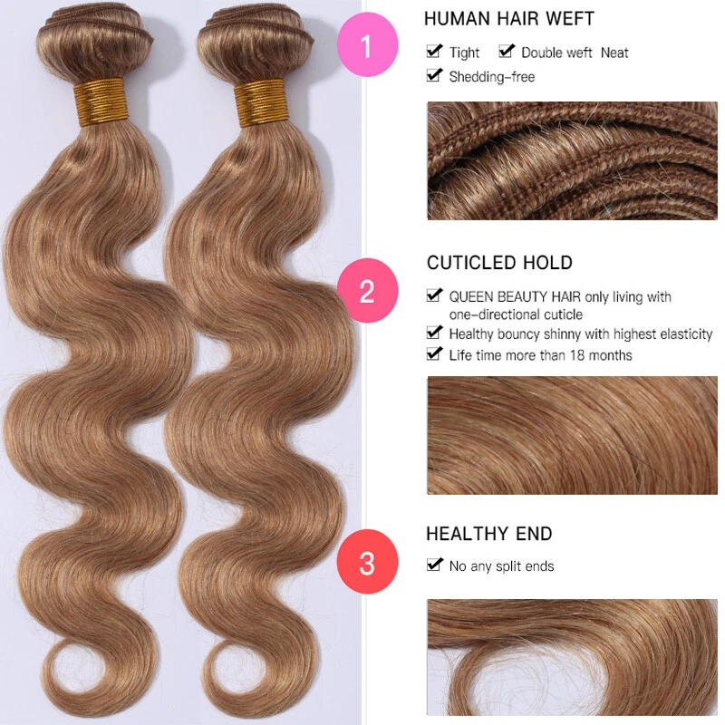 缝制捆绑编织勃艮第 #99J 秘鲁处女人类头发接发编织美国 — 第 3/4 张图片