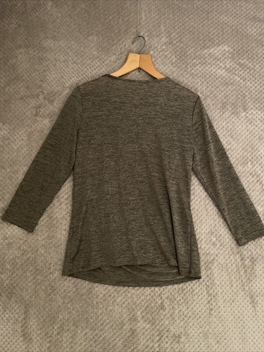 Jessica Graf Women's Shirt. Metallic Grey/Silver Size Large - Picture 2 of 7