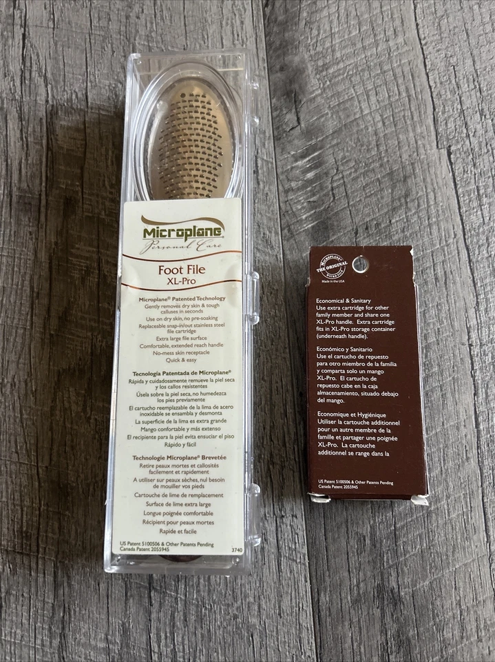 Marbled Brown Color Microplane XL-Pro Foot File & Replacement Filing Cartridge - Image 2 of 4