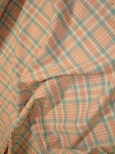 1 of 4 yds Woven FABRIC Tartan Plaid Pink Blue Cotton Upholstery 54"w BTY