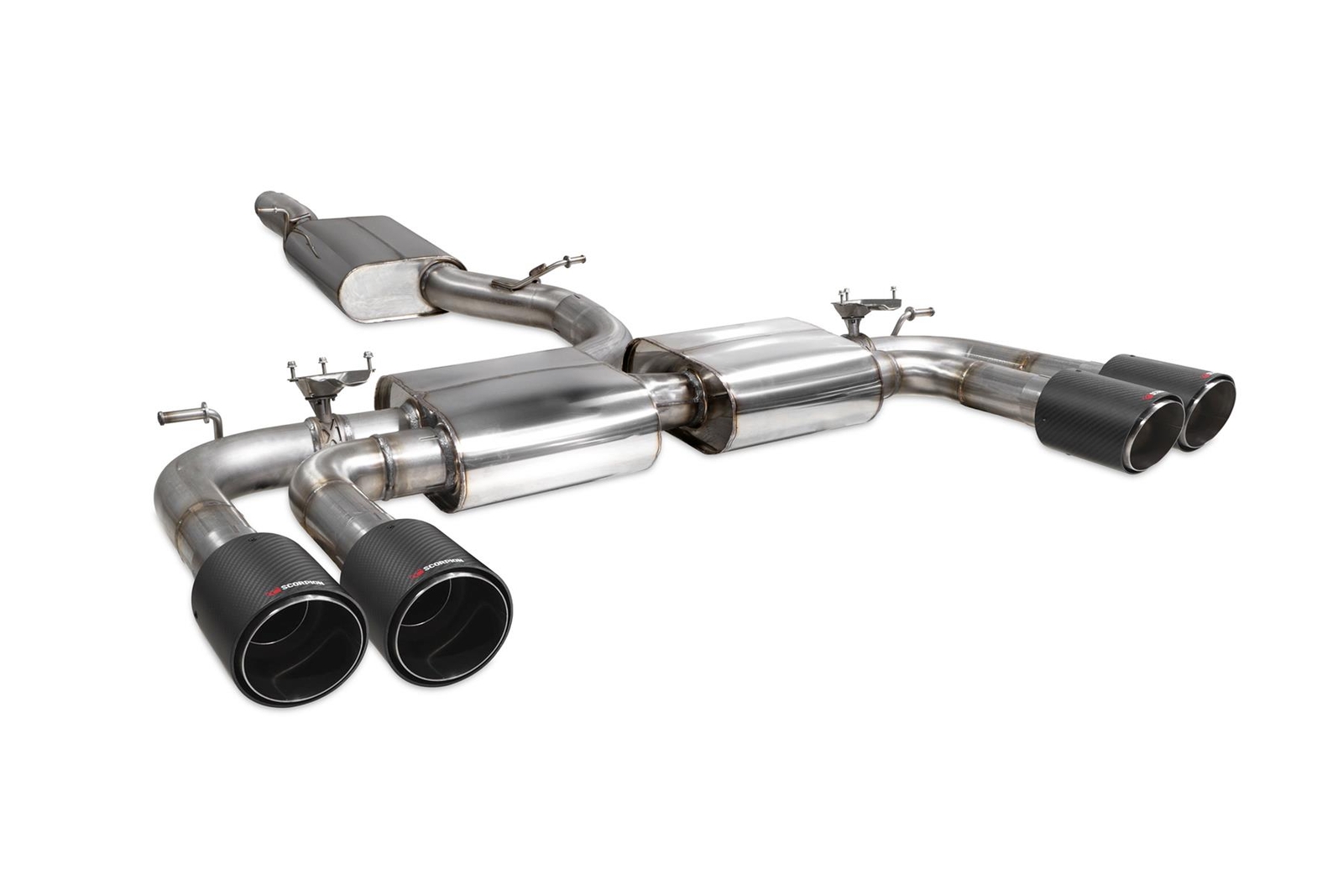 Scorpion Exhaust Resonated Cat/GPF With Valves Audi S3 Saloon 8V 2013-2020