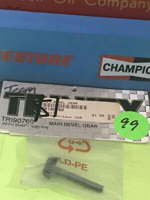 Team Trinity TRI90760 Main Bevel Gear W/Shaft & Pin NewInPack USA
