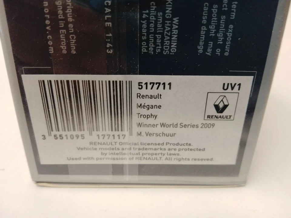 Norev Renault Megane Trophy #21 Verschuur winner World Series 2009 1/43 517711 - Immagine 3 di 3
