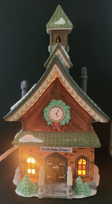 Vintage 1993 Department 56 North Pole Series NORTH POLE CHAPEL #56260 ~Tested~