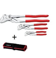 Zangenschlüssel-Set KNIPEX, 3-teilig 125, 180 und 300mm mit PARAT Rolltasche