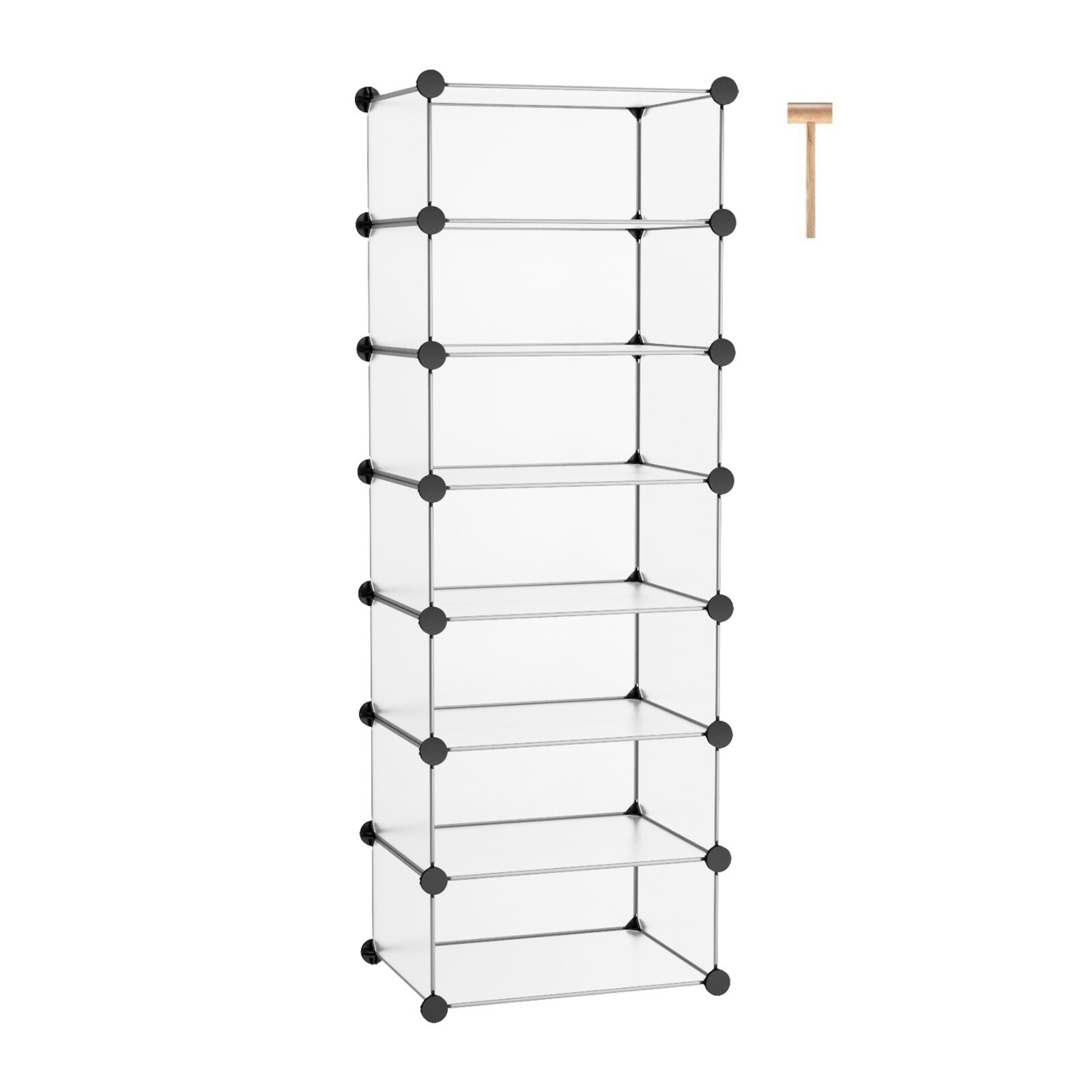 C&AHOME 7 Tiers 14 Pairs Plastic Shoe Rack Storage Organizer Tower Free Standing eBay