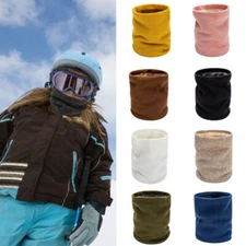 Neck Warmer Tube Thermal Unisex Outdoor Scarves Winter Knitted Fleece Snood