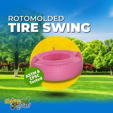 SWING SET STUFF DELUXE ROTOMOLDED TIRE PINK playground outdoor accessories 0089