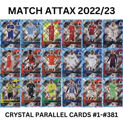 MATCH ATTAX 2022/23 22/23 CHAMPIONS LEAGUE - CRYSTAL PARALLEL CARDS