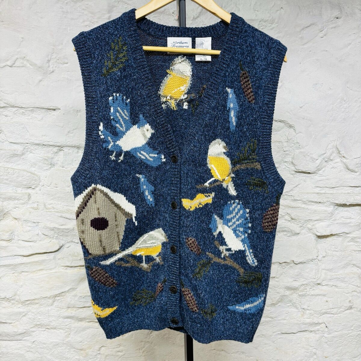 Vtg 90s y2k Northern Treasures Bird Lovers Knit Cardigan Vtg 90s y2k Northern Treasures Bird Lovers Knit Cardigan
