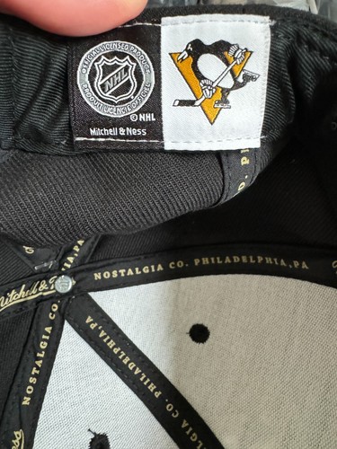 New Pittsburgh Penguins Hat Cap Mitchell & Ness Hockey NHL Adjustable Snapback - Picture 5 of 7