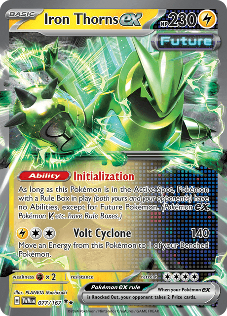 ラッキーex ゴローニャex ダーテングex アーマルドex Pokémon TCG Iron Thorns ex 077/167 Ultra Rare Twilight Masquerade