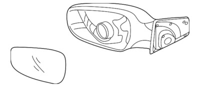 Genuine Hyundai Mirror Assembly 87610-3Y500