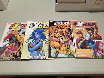 EXILES lot of 4 TPB SC vol Marvel Comics AGE of APOCALYPSE SABRETOOTH Blink OOP