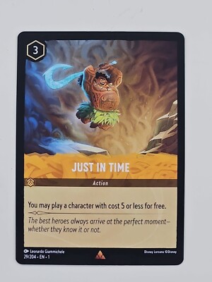 Just In Time  29/204 EN1 Rare Disney Lorcana Non Foil