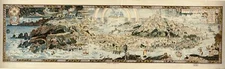 8" x 24" 1920 Ancient Map Of Fairyland Imaginary Locality