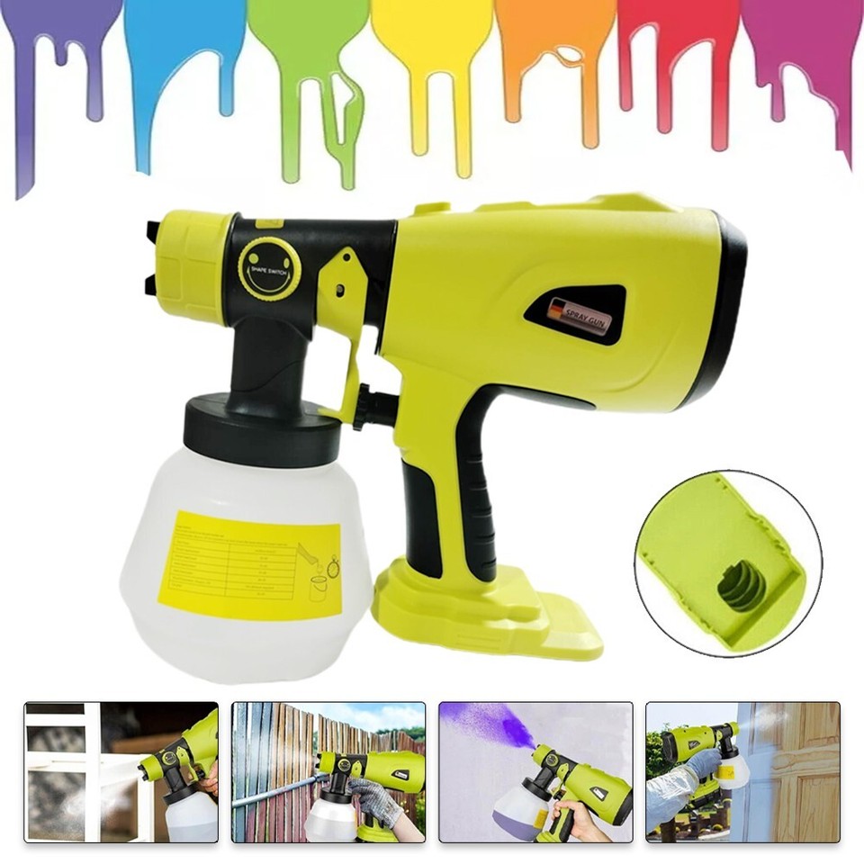 For Ryobi Spray Gun Cordless Fence Wall Paint Sprayer Electric Auto