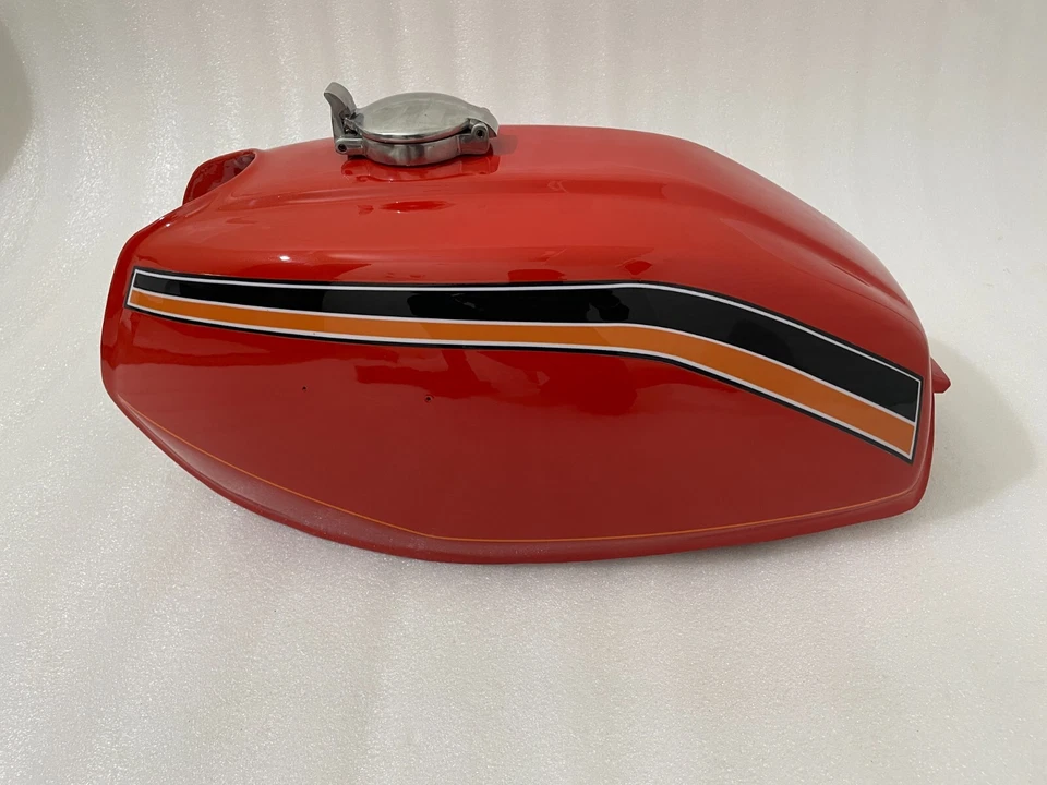 Honda Cb400t Cb 400 Hawk Red Painted Steel Petrol Fuel Gas Tank + Cap |Fit For - Image 3 of 4