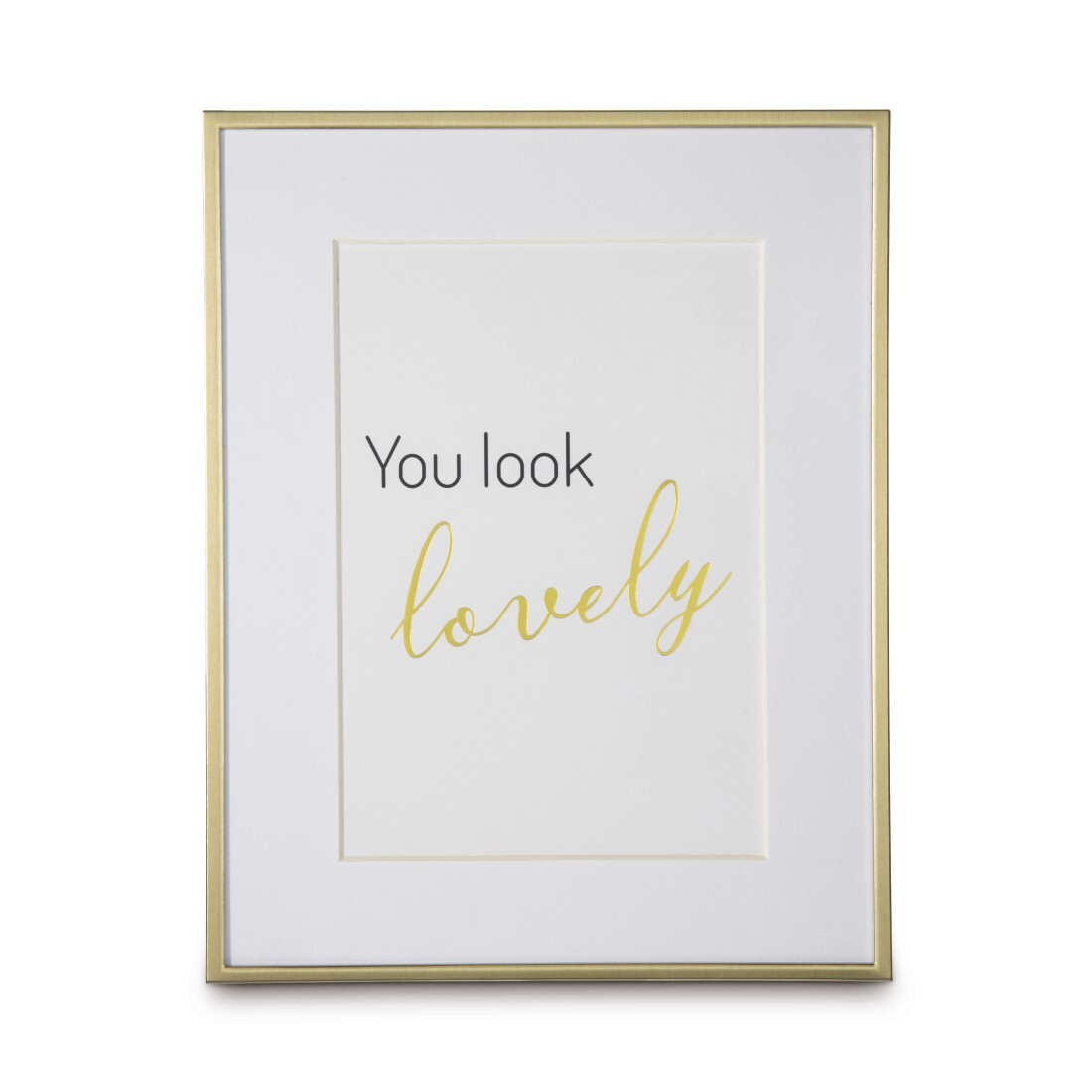 Cadre photo pour portrait haut de gamme Sassy doré mat 13x18 cm au design minimaliste