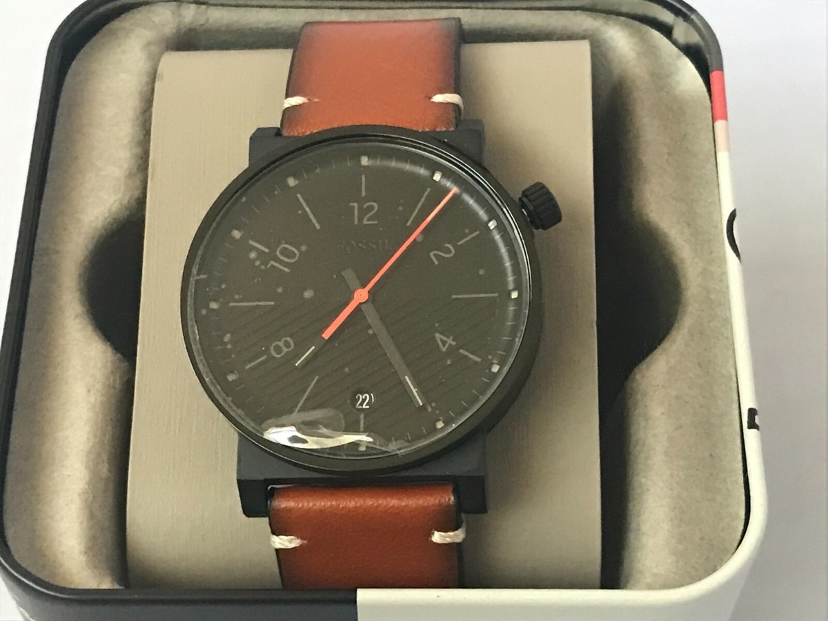 フォッシル FOSSIL AM-3779 腕時計　ブラック　レザーベルト s-l400.jpg
