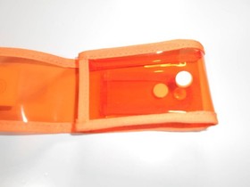 Visual Memory Case Holder Clear Orange Sega Dreamcast DC Rare Retro Used Good JP