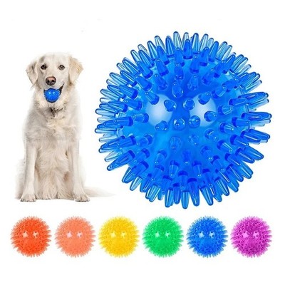 1Pcs Squeaky Dog Ball Toy TPR Chew Teeth Cleaning Training Toy for Puppy Cats
