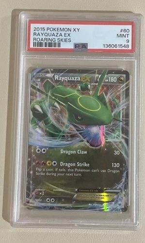 2015 POKEMON XY ROARING SKIES #60 RAYQUAZA EX PSA 9