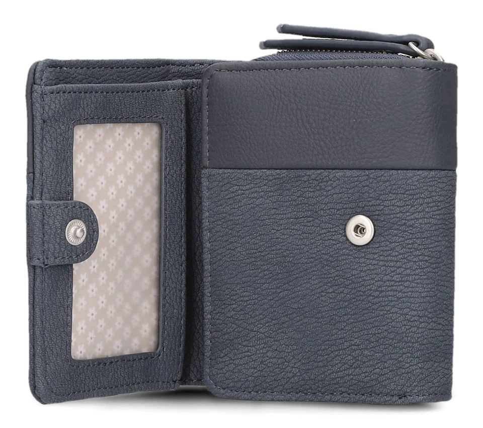 zwei Eva EVW15 Wallet Geldbörse Nubuk-Blue dunkelblau Neu - Bild 2 von 4