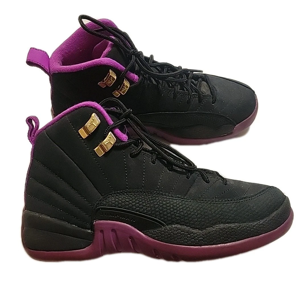Nike Air Jordan 12 XII Retro GG Hyper Violet Black 510815 018 taglia 4 anni (gioventù)