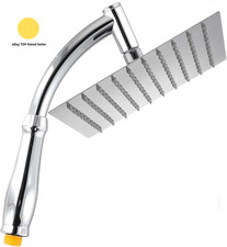 Square Rainfall Shower Head with Extension Arm - High Pressure Rain Shower Head
