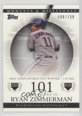 2007 Topps Moments & Milestones 88/150 Ryan Zimmerman #68 0o0