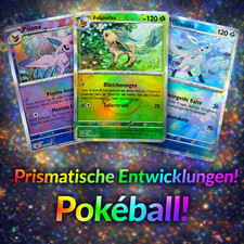ALLE Prismatische Entwicklungen Pokeball Karten Prismatisch Auswahl Deutsch NM