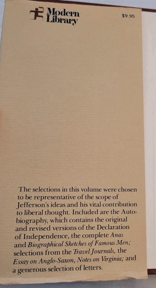 The Life and Selected Writings of Thomas Jefferson Modern Library Hardcover Book - Image 2 of 4