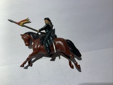 Vintage Britain  s toy soldiers pre 1970 rider on horseback with flag England