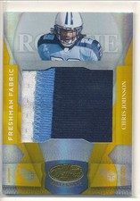 2008 Leaf Certified Chris Johnson Mirror Gold Jumbo Patch RC /25