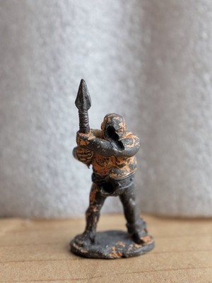 DAMAGED C32 Slann Slave with Spear Metal Oldhammer Citadel Pre Slotta Miniature