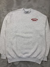 Lee Sweatshirt Mens Large Grey Crew Neck Doolittle School Vintage Heavyweight