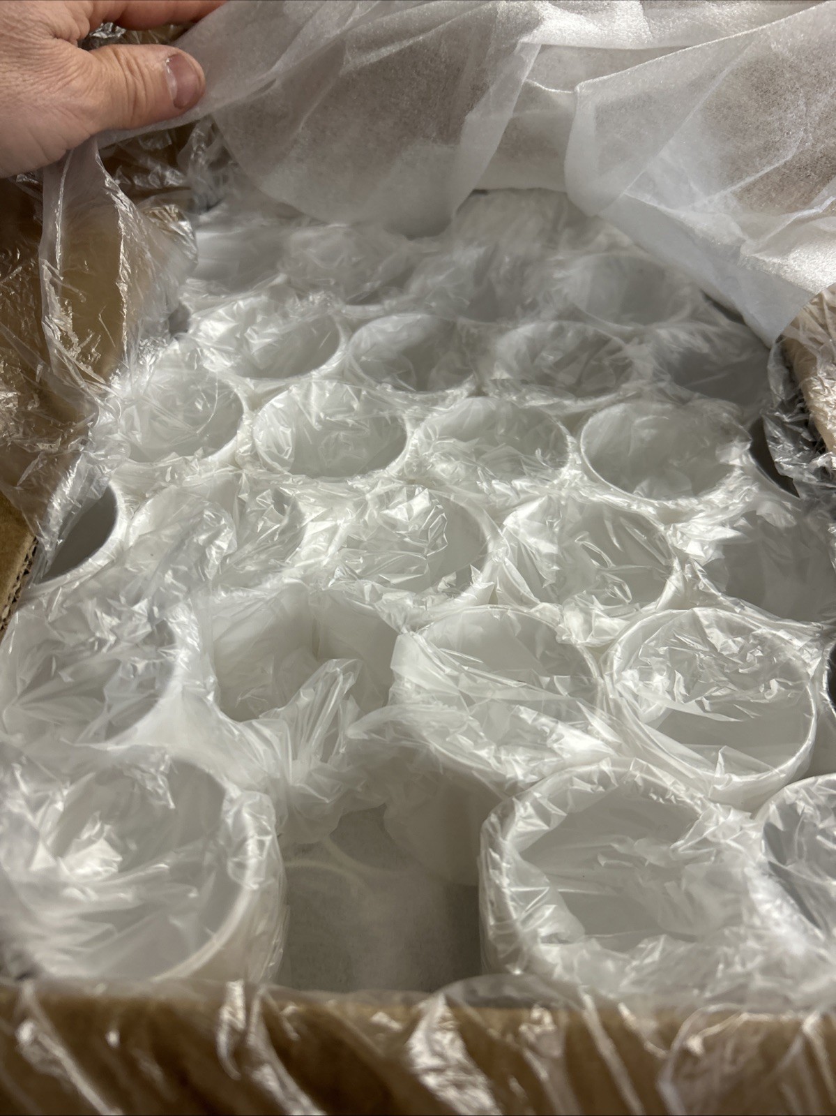 Quantity Of 10,  50 ML White Plastic Airless Pump Dispenser Bottles With Overcap