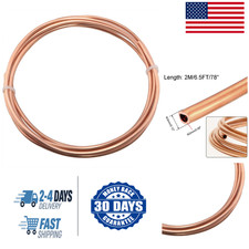 Refrigeration Copper Tube Coil Pipe 3mm OD 2mm ID 6.5Ft HVAC Cooling Heat