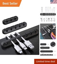 Cable Management Clips - 3-Pack Silicone Self-Adhesive Holders for Home Office