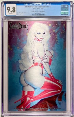 La Muerta Lady Death Inferno #1 Naughty Pink Metallic Chase Ed. CGC 9.8 RARE