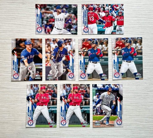 9 X Texas Rangers Topps Baseball Cards 2020 Collection In Good Cond 4177