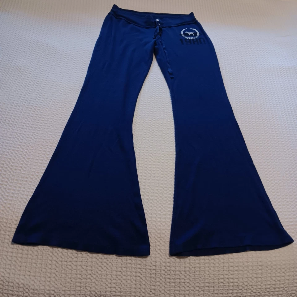 2008 Victoria's Secret PINK Vintage Y2K Flare Leggings Waffle Knit Sz M - Image 4 of 4