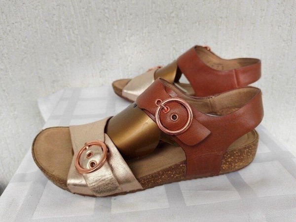 Women Hotter Heels Gold Leather 38